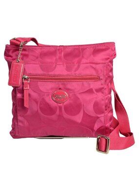 Coach Signature Getaway Nylon File Crossbody Bag F77408